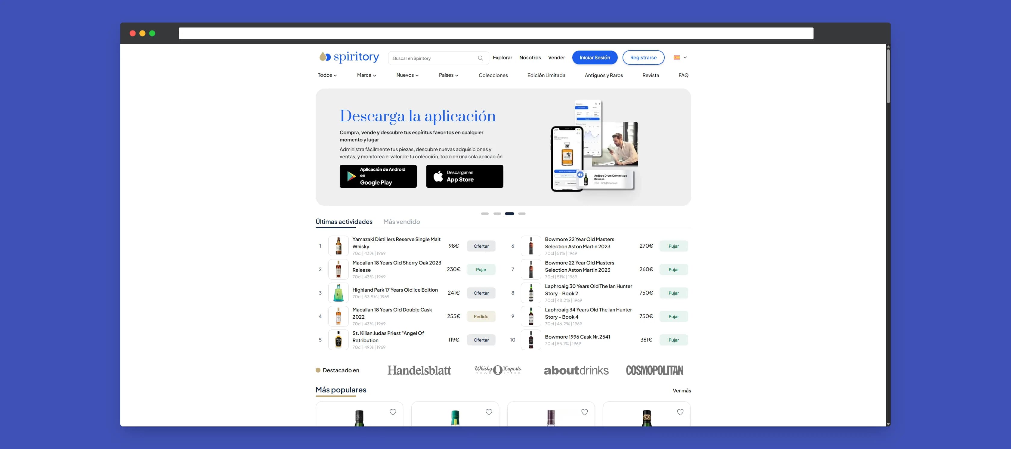 Spiritory: Collectible Whisky & Spirits E-commerce Platform