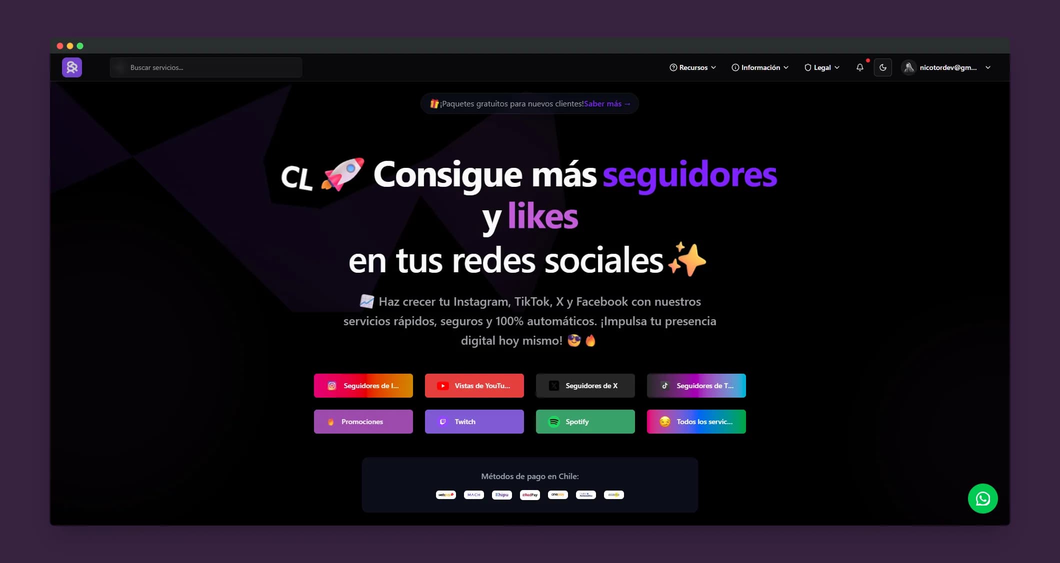 Seguidoress: Full-Stack SaaS for Social Media Services